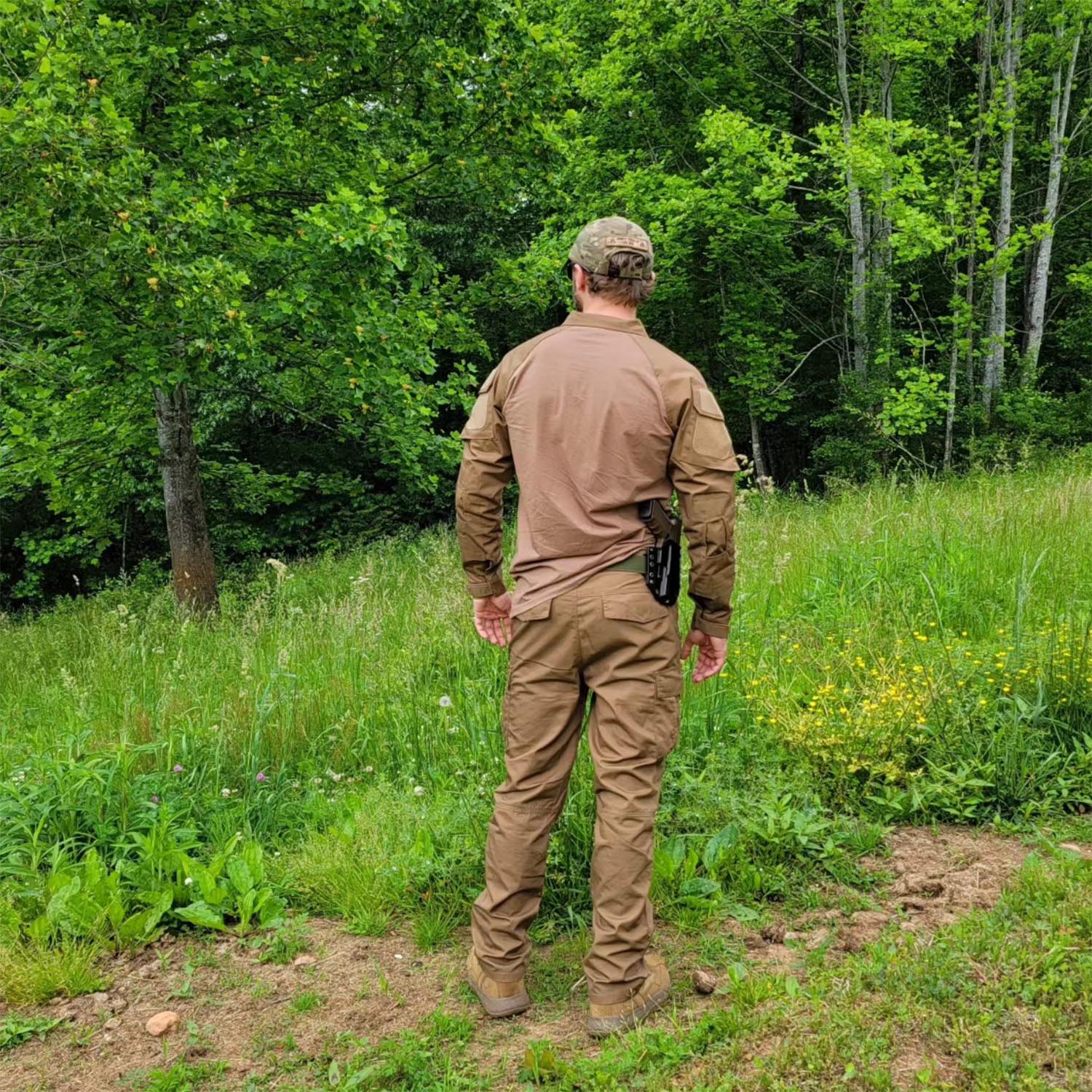 Men's 1/4 Zip Tactical Military Shirt with Pockets