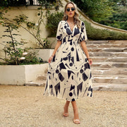 Elegant Floral Summer Dress - veyora