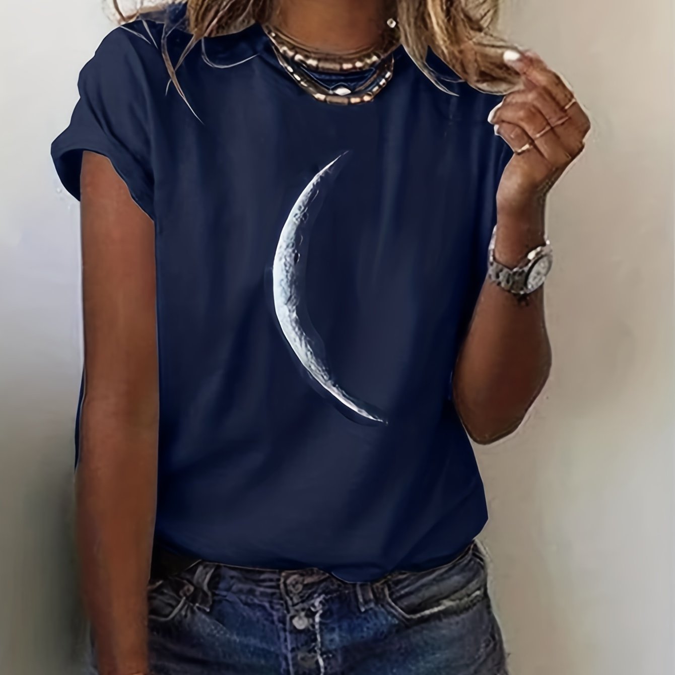 Casual Short - sleeve Crewneck T-shirt - veyora