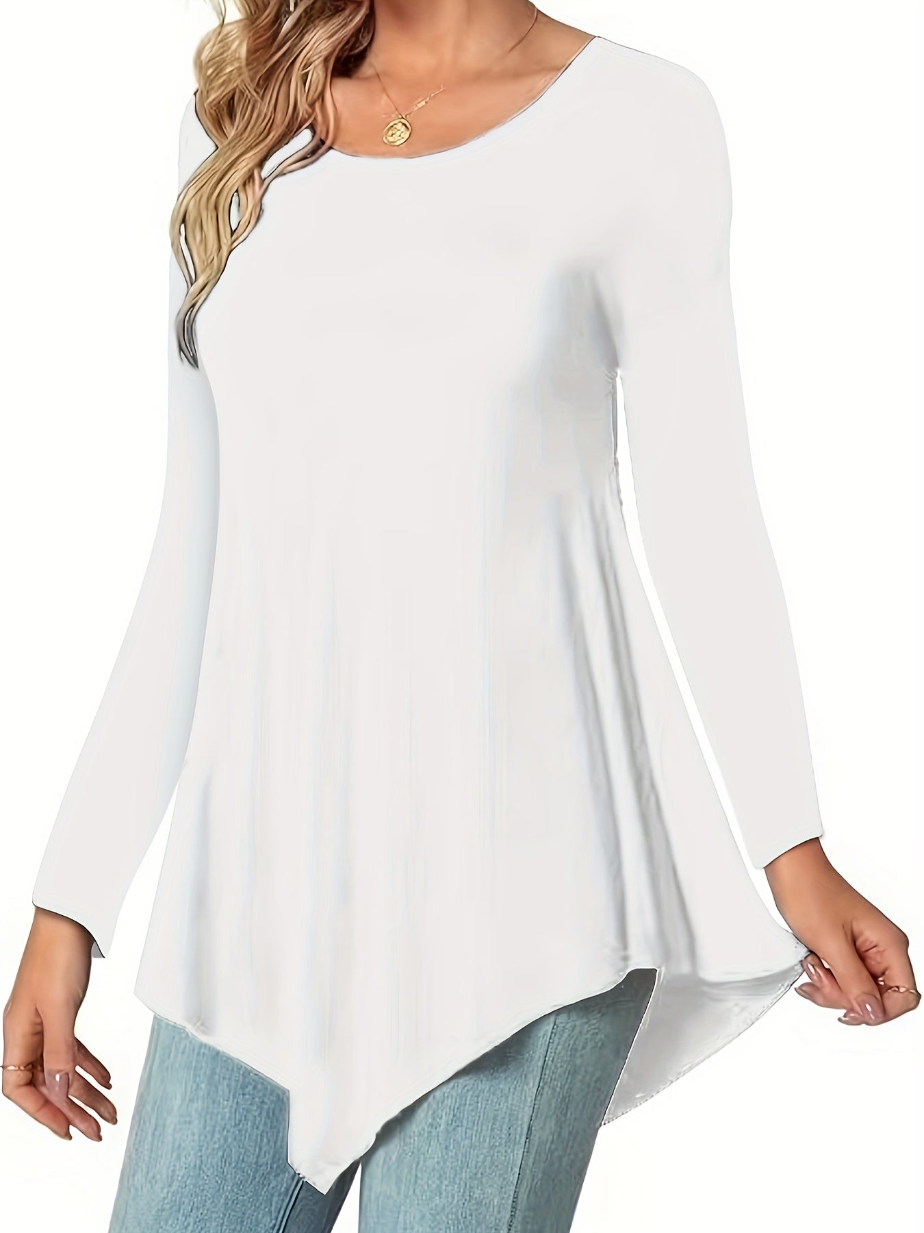 New Women's Casual Long Sleeve Tie - Waist Dress Shirt - veyora
