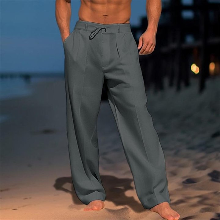Nathan™ - Linen Solid Color Pants