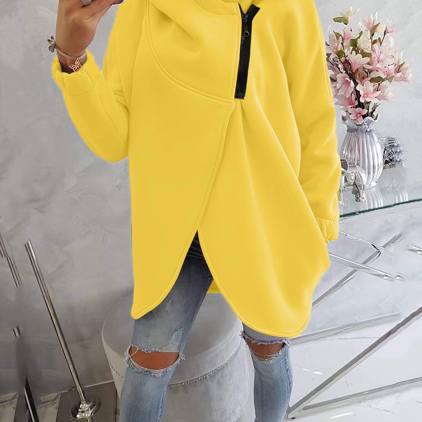 Women'S Cozy Pink Hooded Sweatshirt - Long Sleeve Pullover with Drawstring Hood, Soft Casual Winter Sweater for Fall & Winter, Everyday & Formal Outfits - Women'S, Winter Clothing, Fall Fashion, Comfortable Fit, Stylish Hoodie, Fashion Lovers - veyora