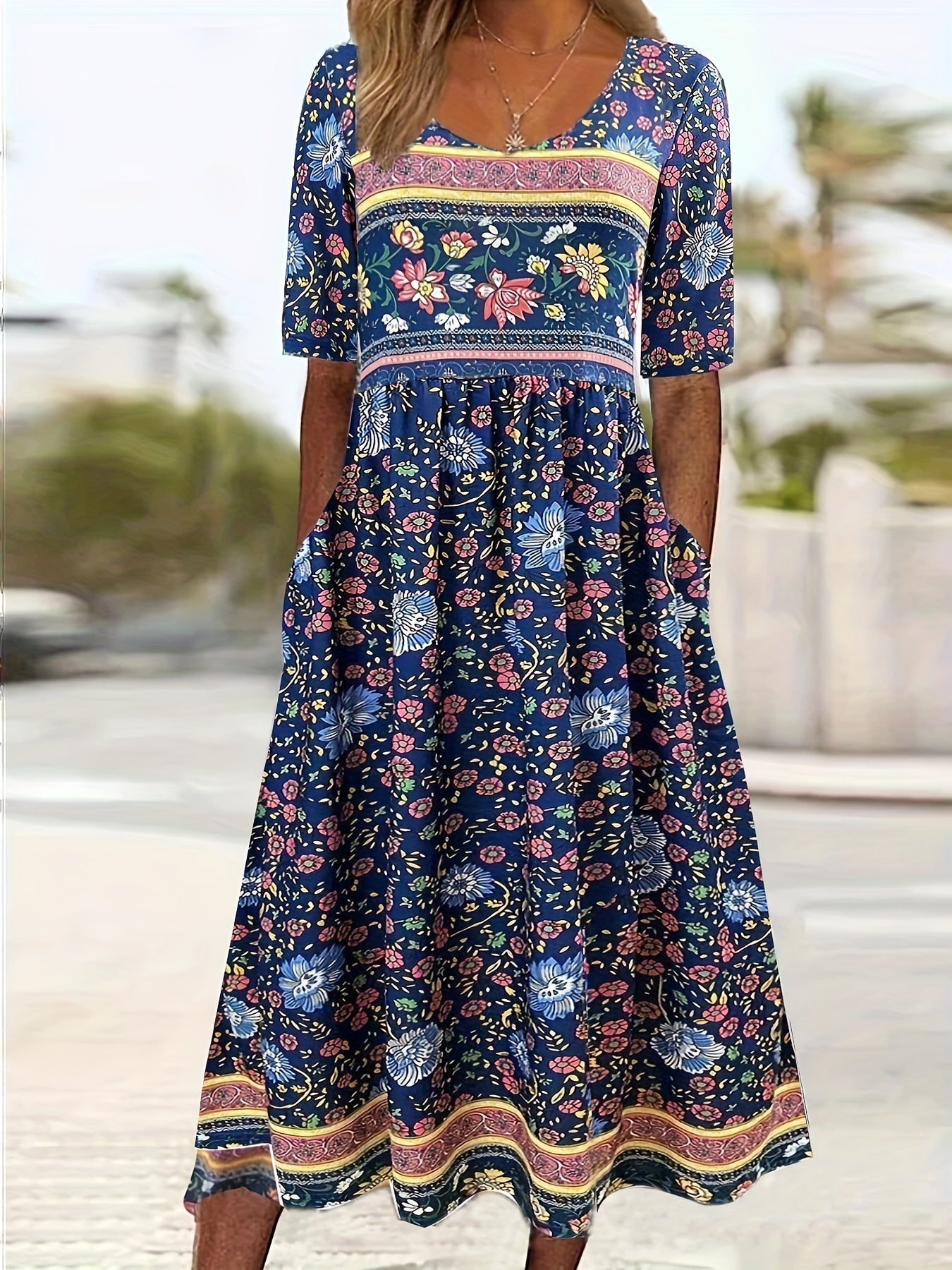 Emma | Floral Peplum Dress