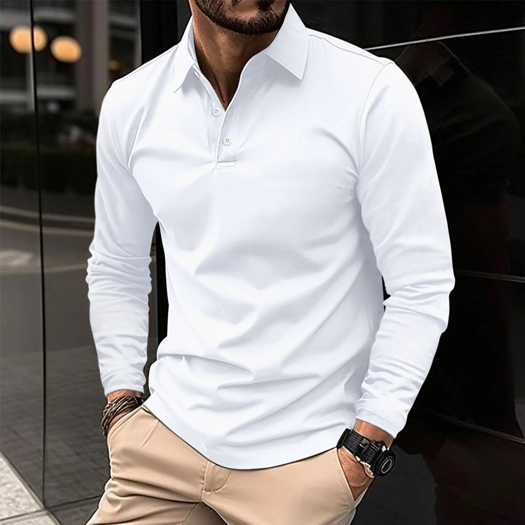 Casual Long-Sleeved Polo