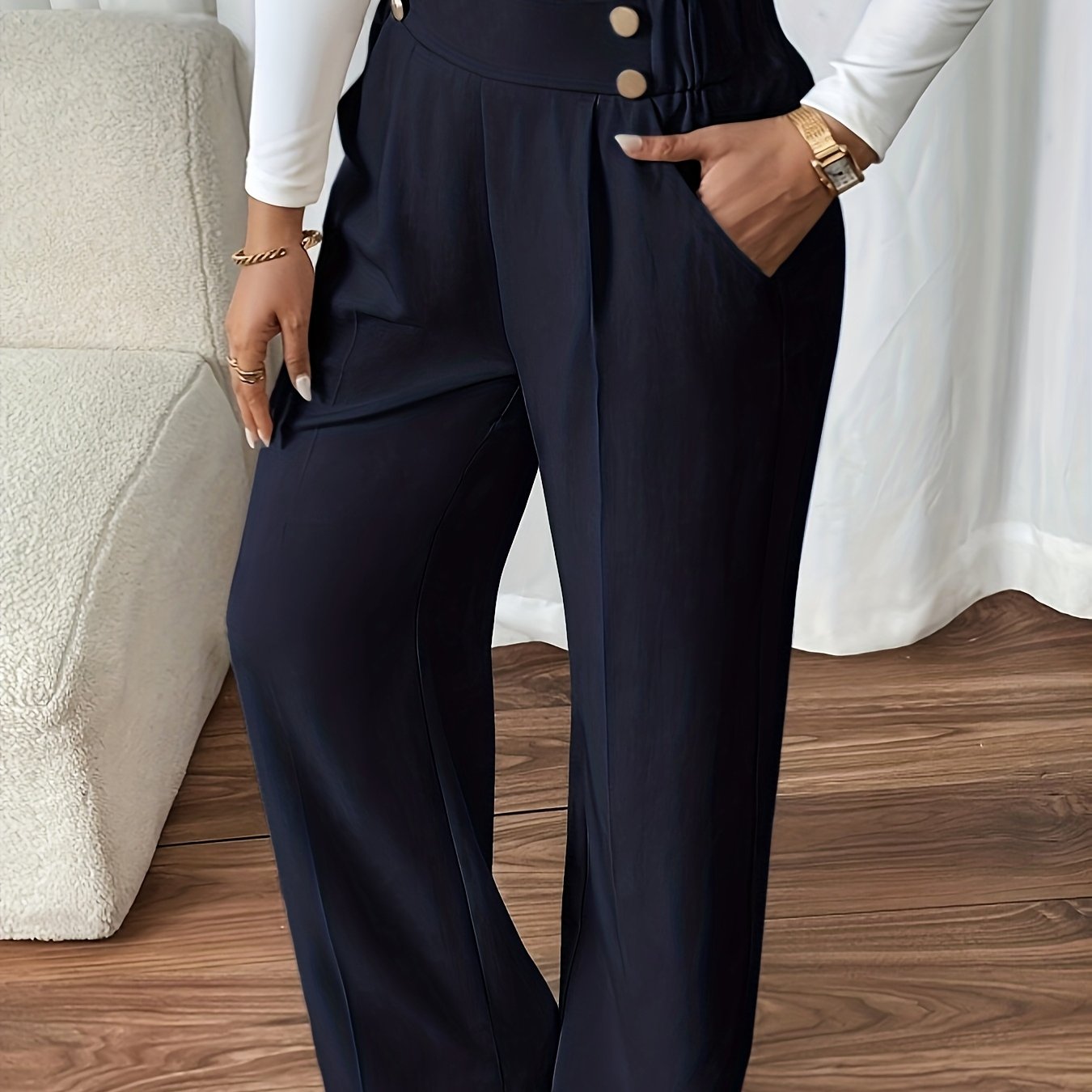 French Women's Elegant Straight - Leg Office Pants, Autumn Women's Clothing, Office Mermaid, Business Women's Wear, Essential for Elegant and Relaxed Fashion - veyora
