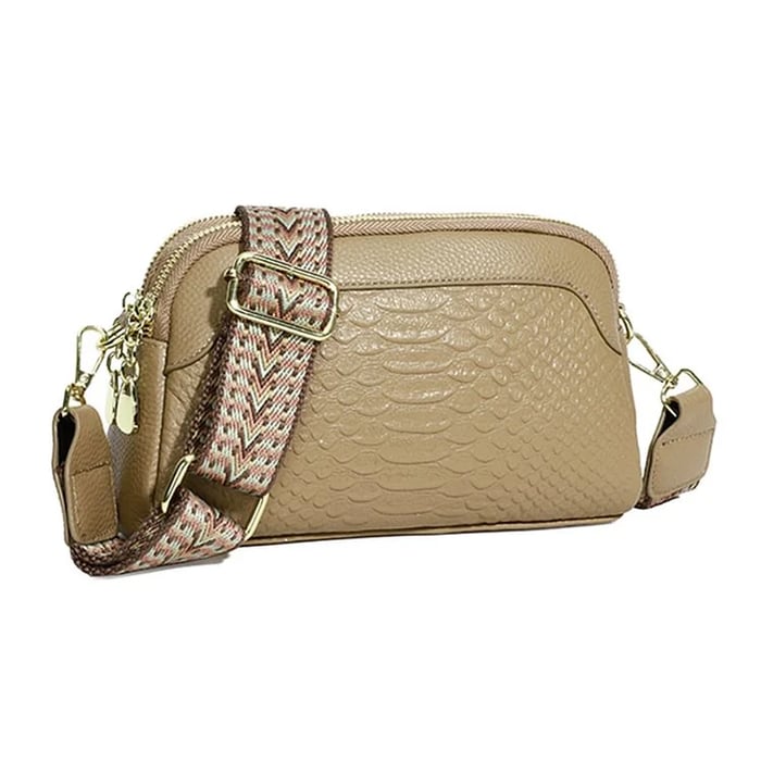 Olivia™ Elegant Allure | Croc - Pattern Mini Crossbody Bag - veyora
