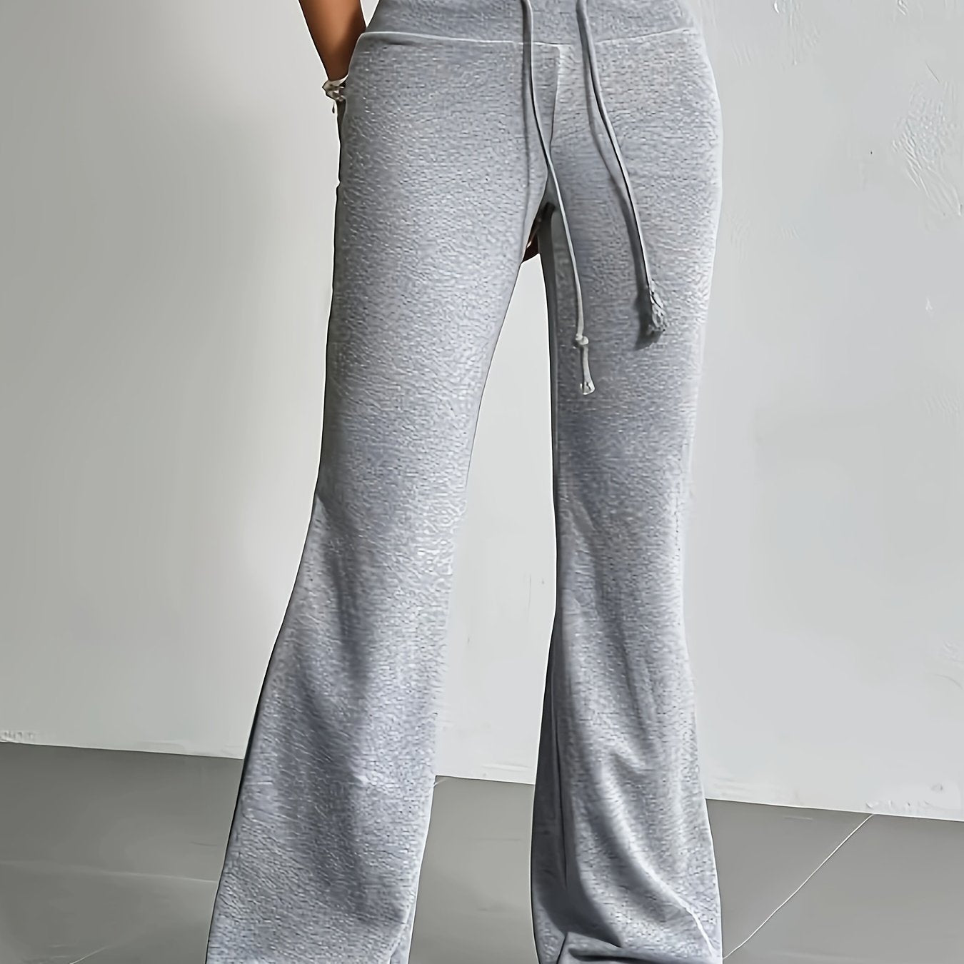 New Women'S Drawstring Waist Flared Pants, Perfect for Outdoor - veyora