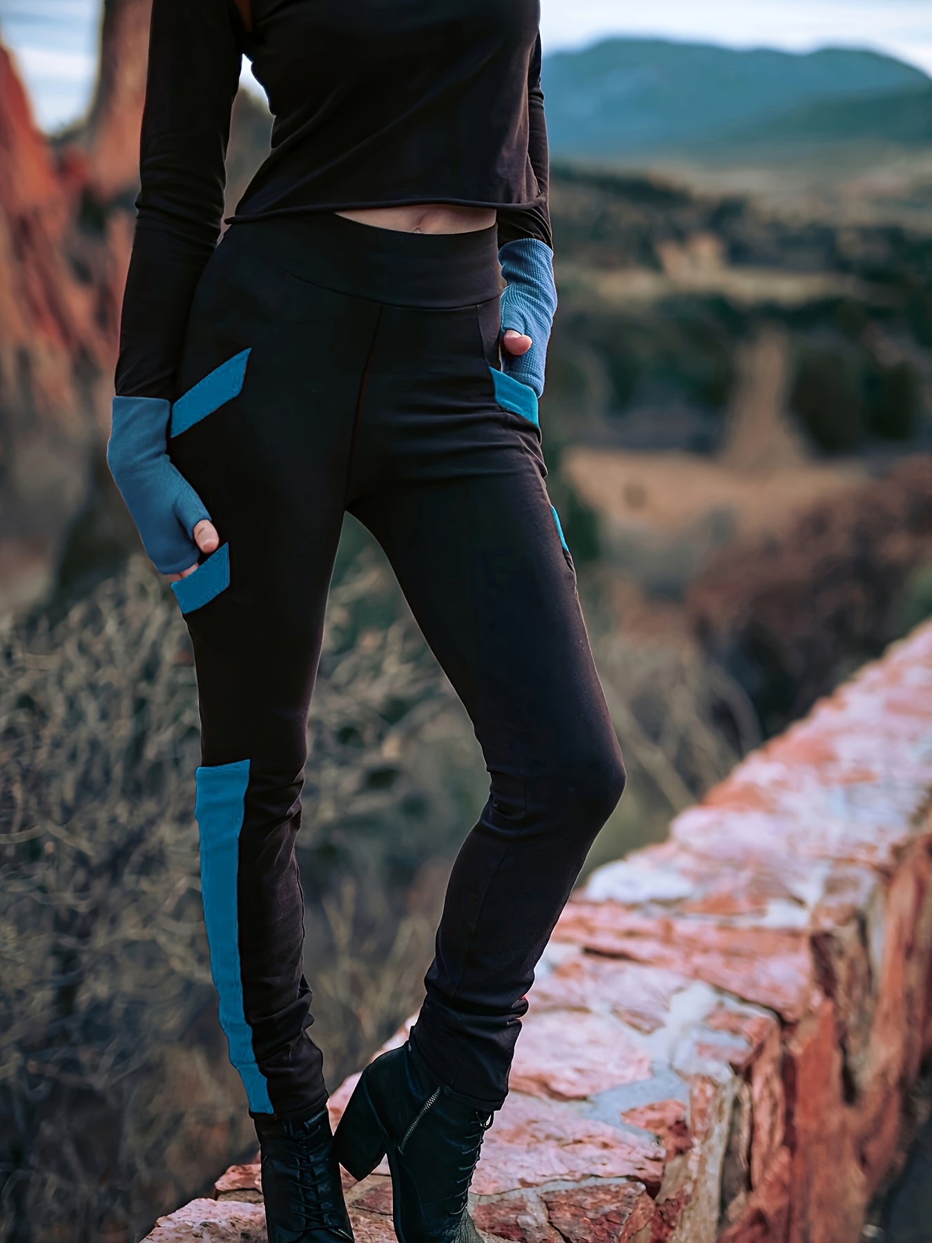 4 - pocket feature, trendy casual pants for individuals, color - blocked slim - fit butt - lifting leggings, nightclub hotpants, tight - fitting stretchy joggers, contrasting straight - leg trousers, long skinny pants, and outdoor s pants - veyora