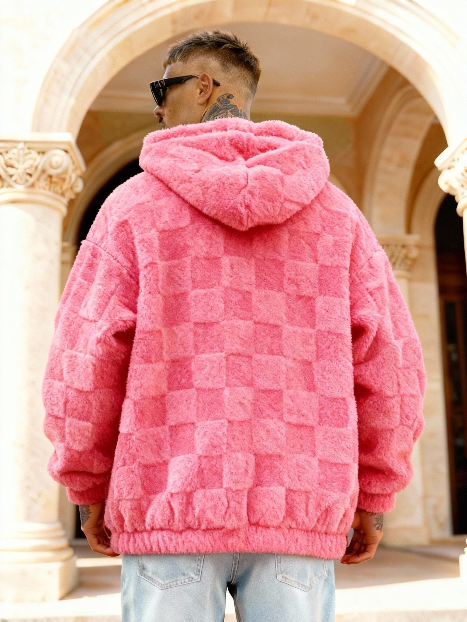 Men'S Fleece - Lined Hooded Warm Long - Sleeve Jacket, a Comfortable Outerwear Option, Suitable for Casual Wear in Autumn And Winter, Featuring a Zipper Design, Ideal for Daily And Home Use - veyora