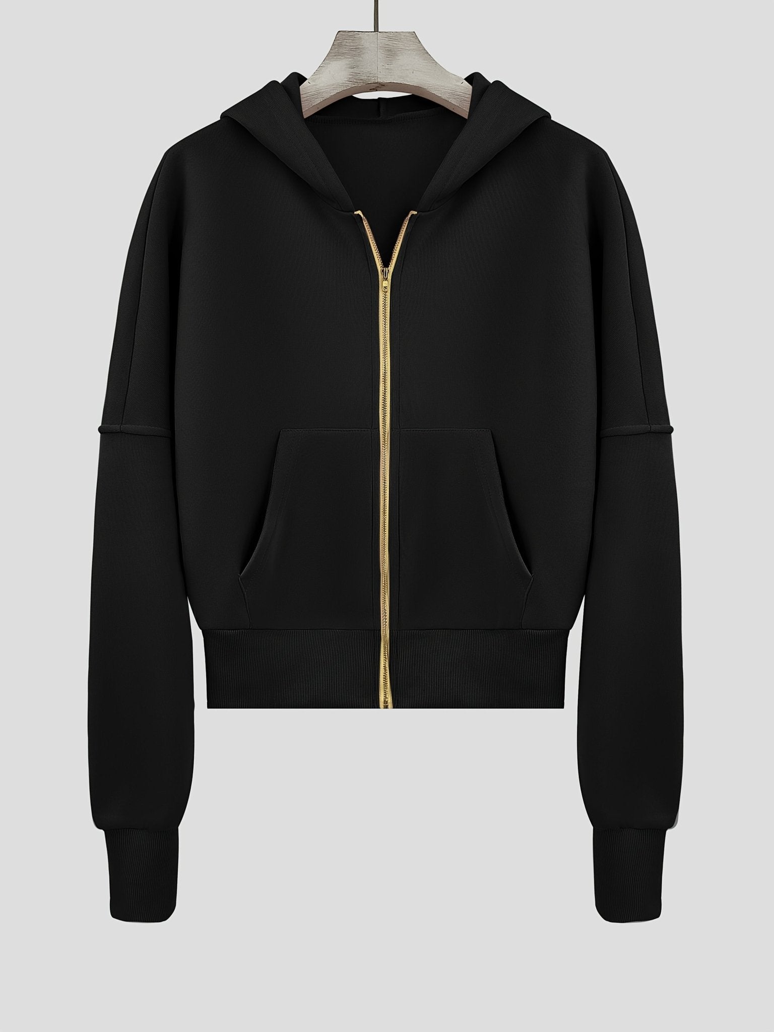 Women'S Zip - Up Hoodie, Stylish Clothing for Spring And Autumn, Long Sleeves, Pockets, Trendy Casual Top - veyora