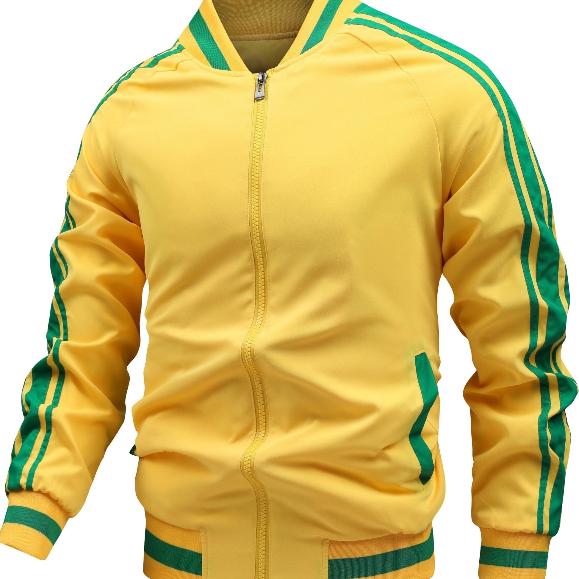 Men'S Baseball Collar Jacket, Unisex Autumn Outerwear, Sporty Jacket, Collegiate Style Jacket, Lightweight Outerwear for Fall And Winter - veyora