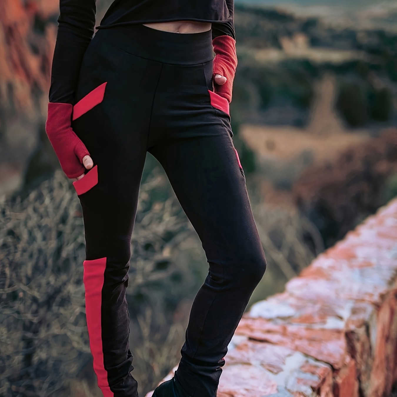 4 - pocket feature, trendy casual pants for individuals, color - blocked slim - fit butt - lifting leggings, nightclub hotpants, tight - fitting stretchy joggers, contrasting straight - leg trousers, long skinny pants, and outdoor s pants - veyora