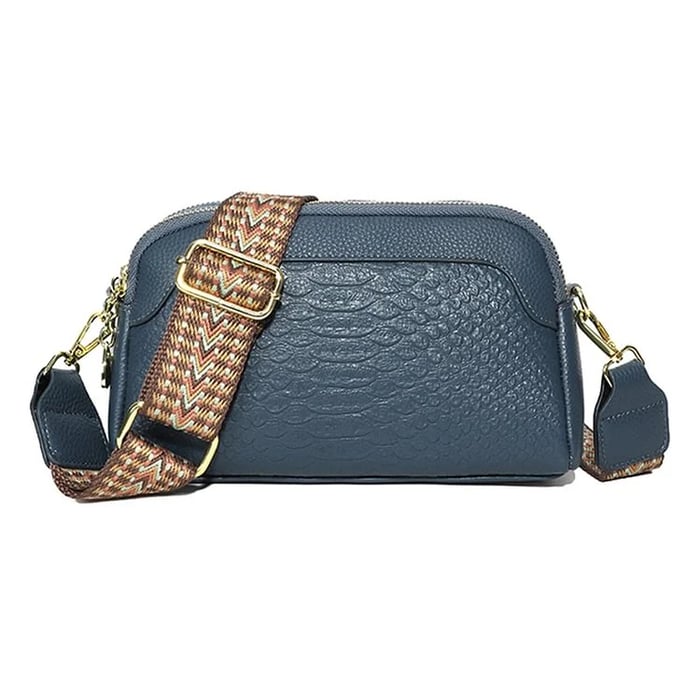 Olivia™ Elegant Allure | Croc - Pattern Mini Crossbody Bag - veyora