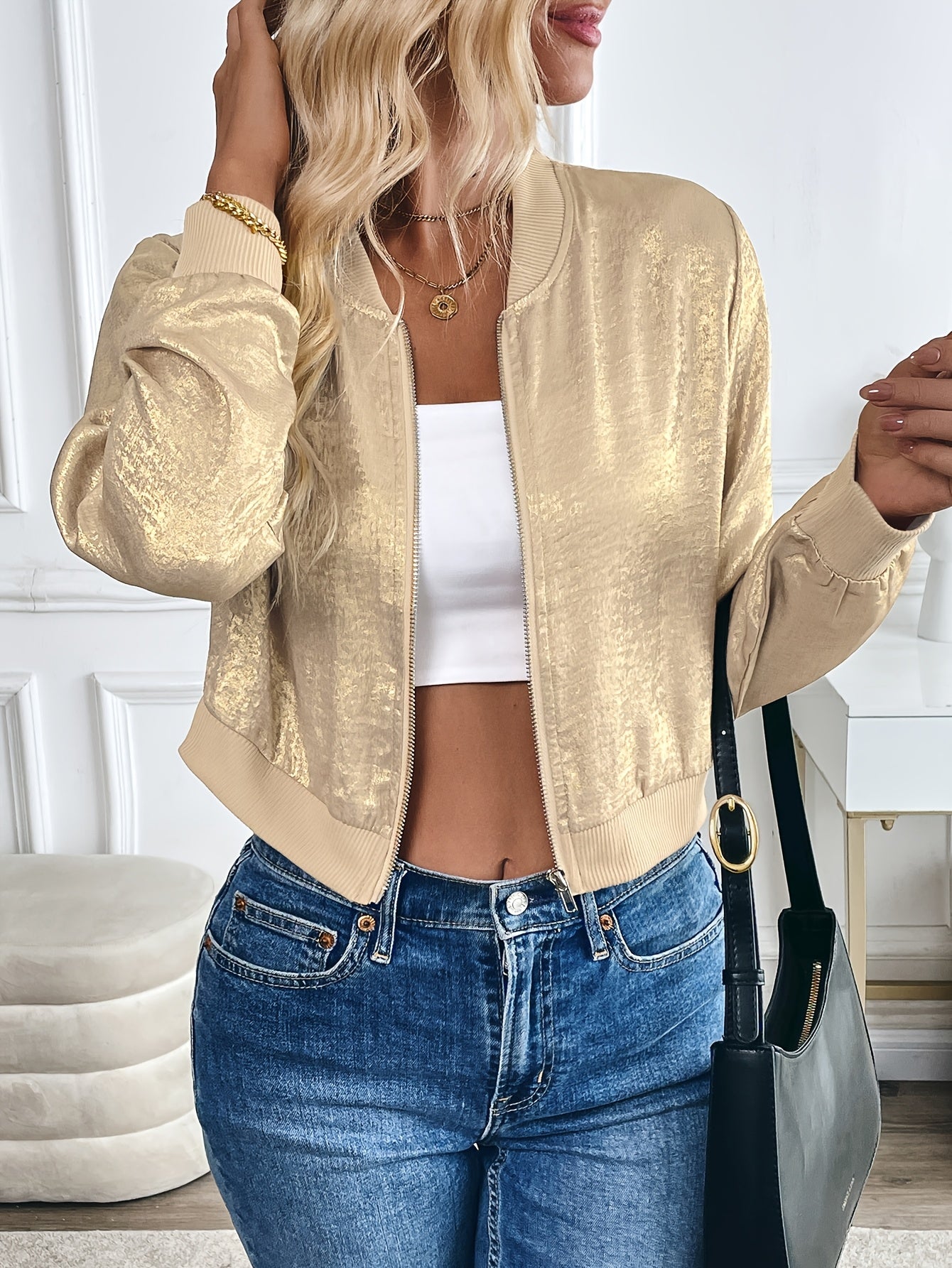 Tom Direction 2024 Spring And Autumn New American Style Vintage Baseball Jacket Women'S Retro Short Coat - veyora
