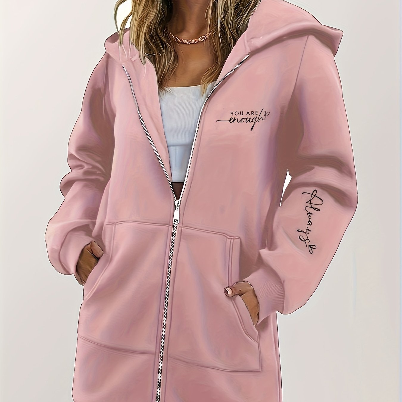 Women'S Fashion Zip - Up Hoodie - veyora