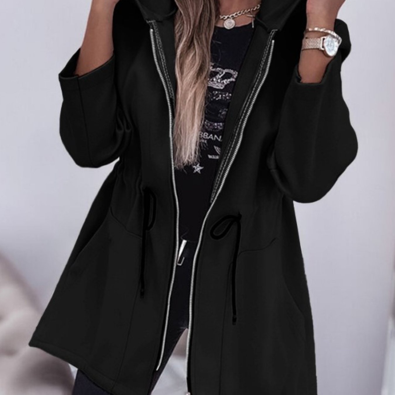 2025 Fall and Winter New Style Hooded Jacket for Women, Fashionable, Casual, and Versatile - veyora