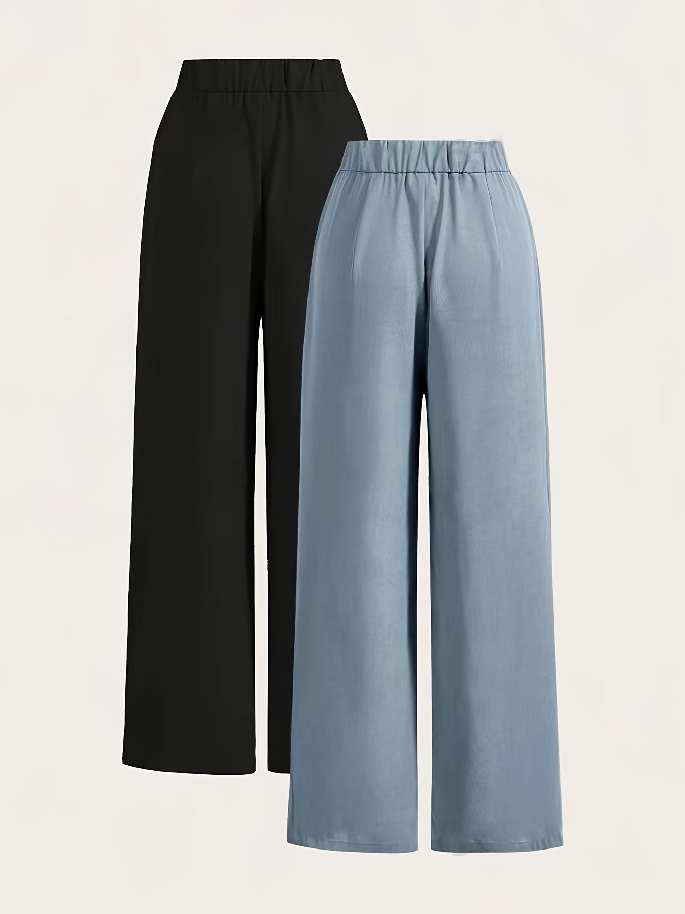 High - Waisted Wide - Leg Pants Two - Piece Set - veyora