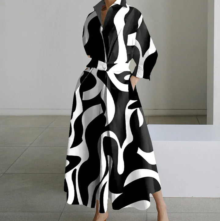 Elegant Printed Maxi Dress