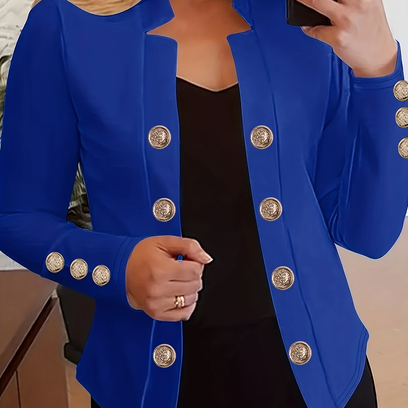 Spring and Autumn Fashion Solid Color Thin Women's Long Sleeve Casual Jacket - veyora