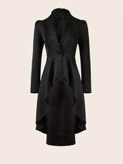 Women'S Classic Steampunk Long Jacket Cape Top - veyora