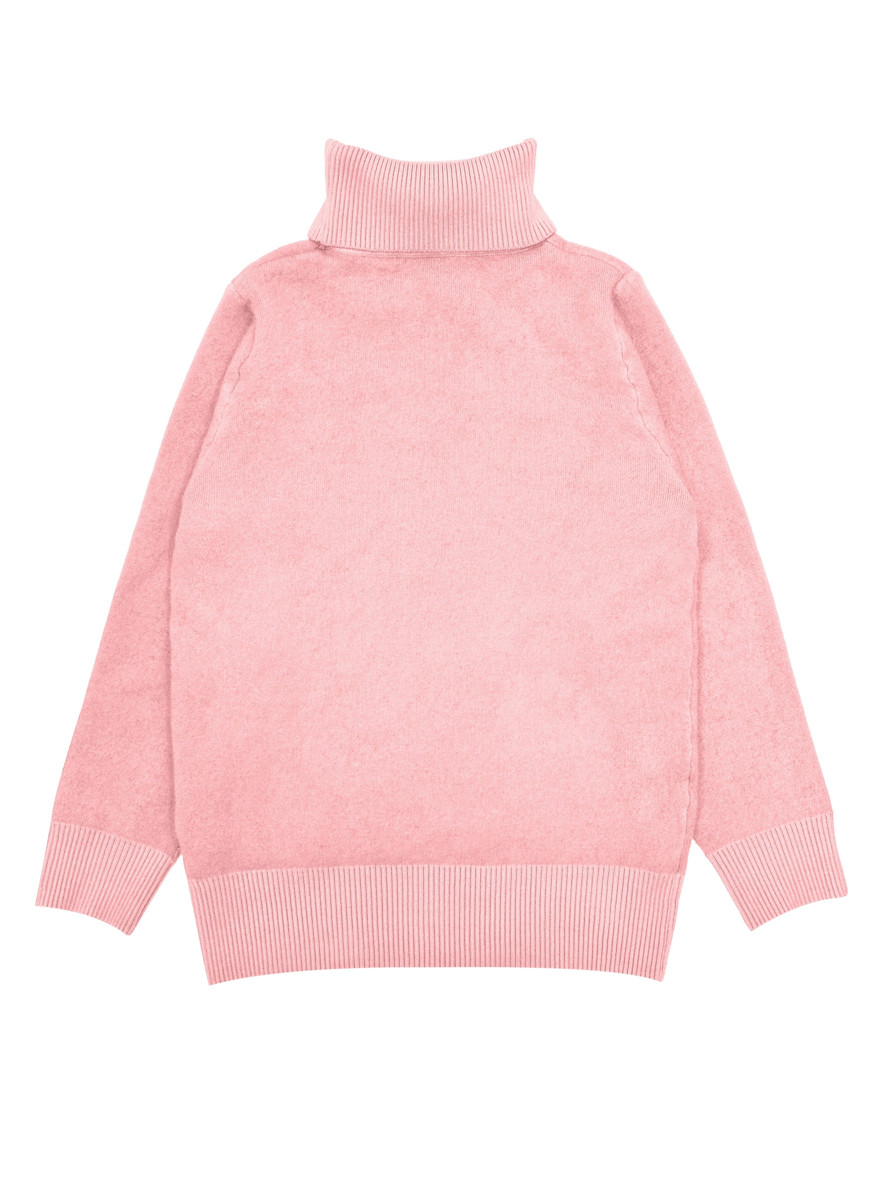 Long Sleeve Solid Turtle Neck Pullover Sweater, Casual Thermal Sweater For Fall & Winter, Women's Clothing