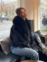 Indefeir'S New Autumn And Winter Collection Features a Thick Faux Fox Coat That Combines Style And Youthfulness, Perfect for a Fashionable Short Outerwear - veyora