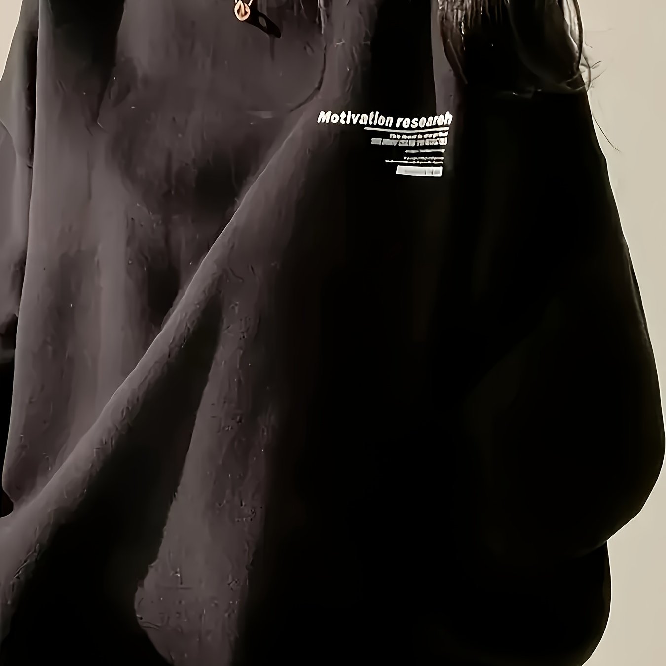 Women's Casual Fleece - Lined Round Neck Sweatshirt with Letter Print - Cozy Pullover for All Seasons, Soft Warmth & Easy Care (Hand Wash/Dry Clean), Cute Sweatshirts, Everyday Clothing, Pullover Design - veyora