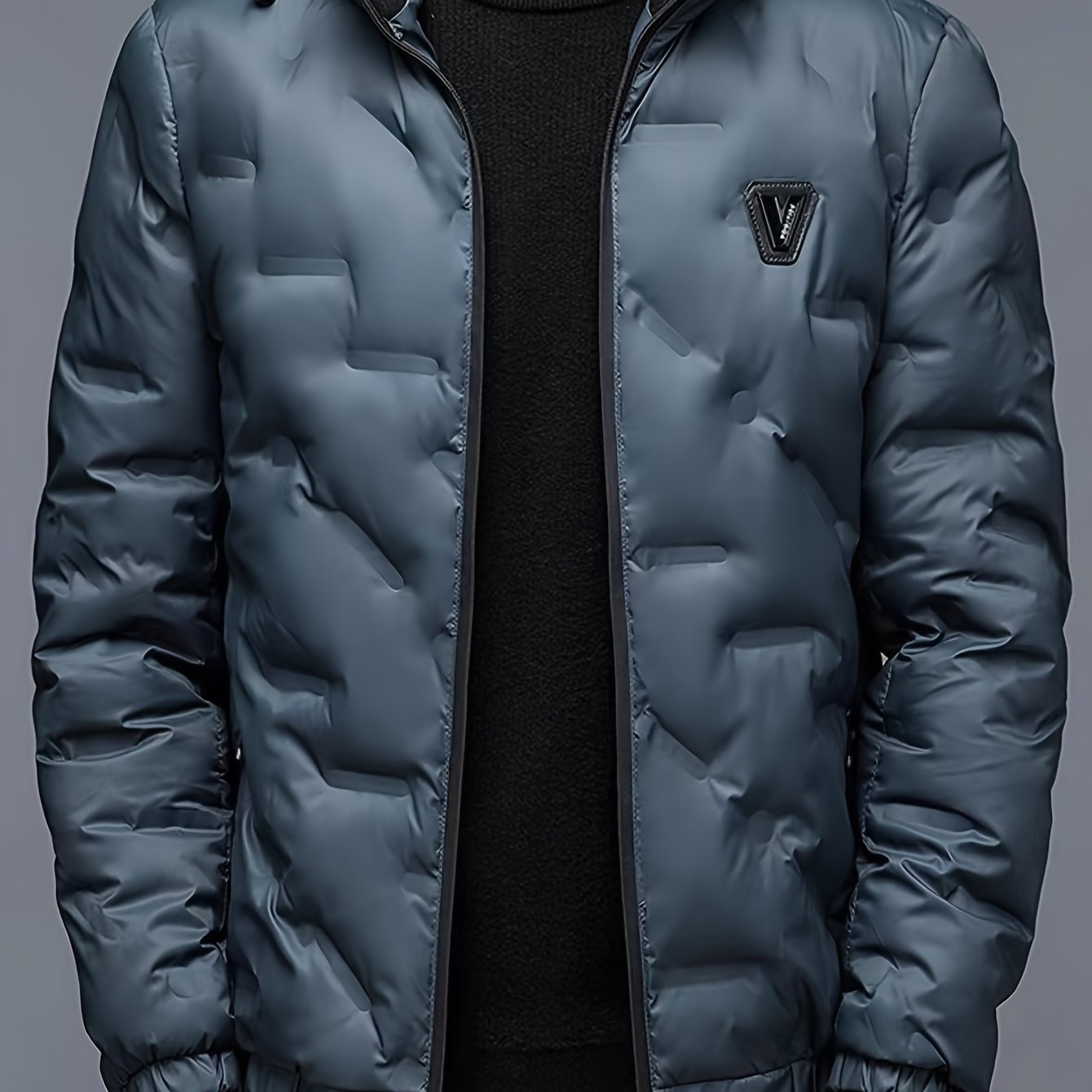 Men's Padded Hooded Windbreaker Jacket - veyora
