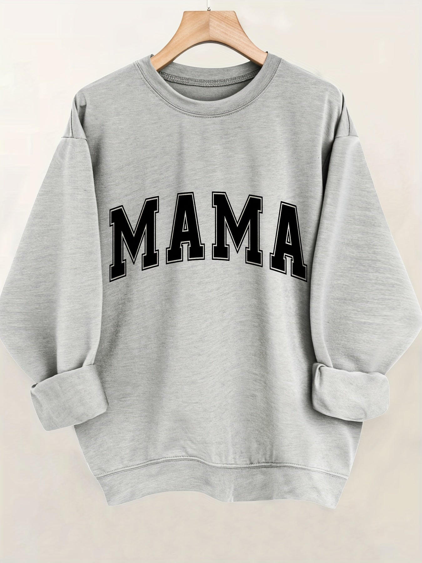 Letter Print Sweatshirt, Women's - veyora