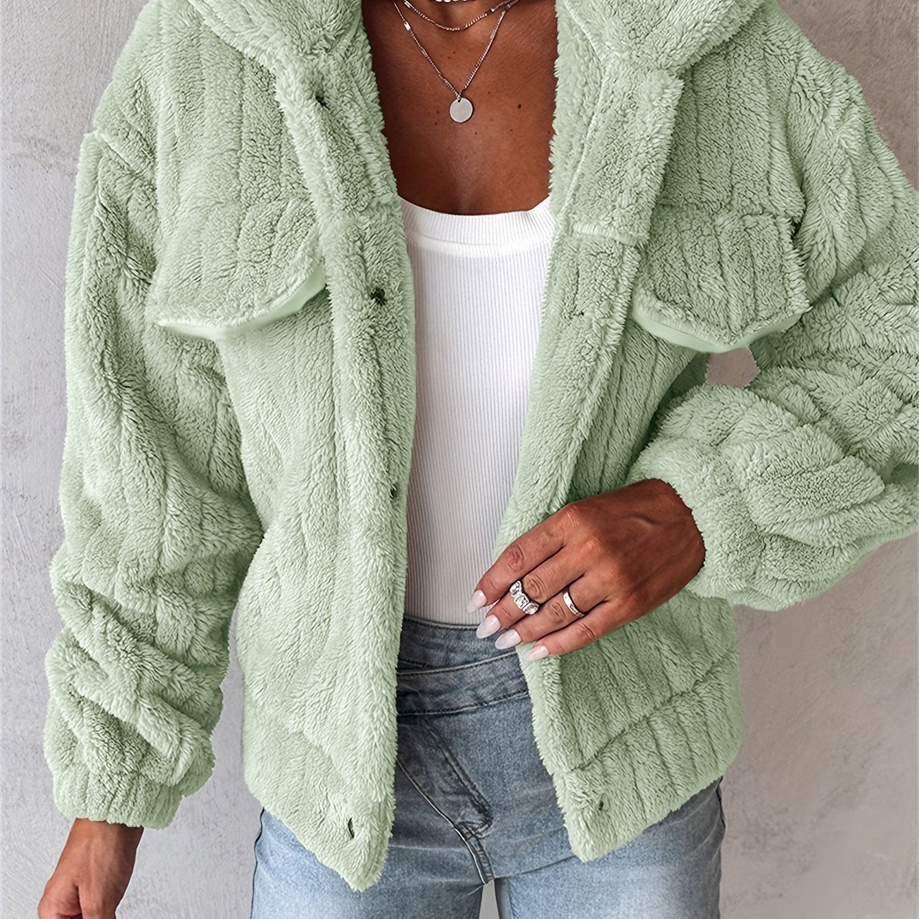 Plush Casual Jacket - veyora