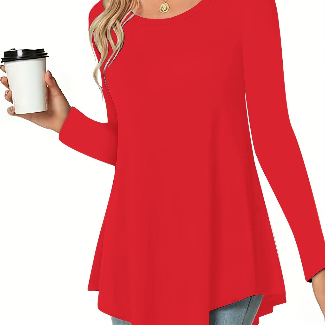 New Women's Casual Long Sleeve Tie - Waist Dress Shirt - veyora