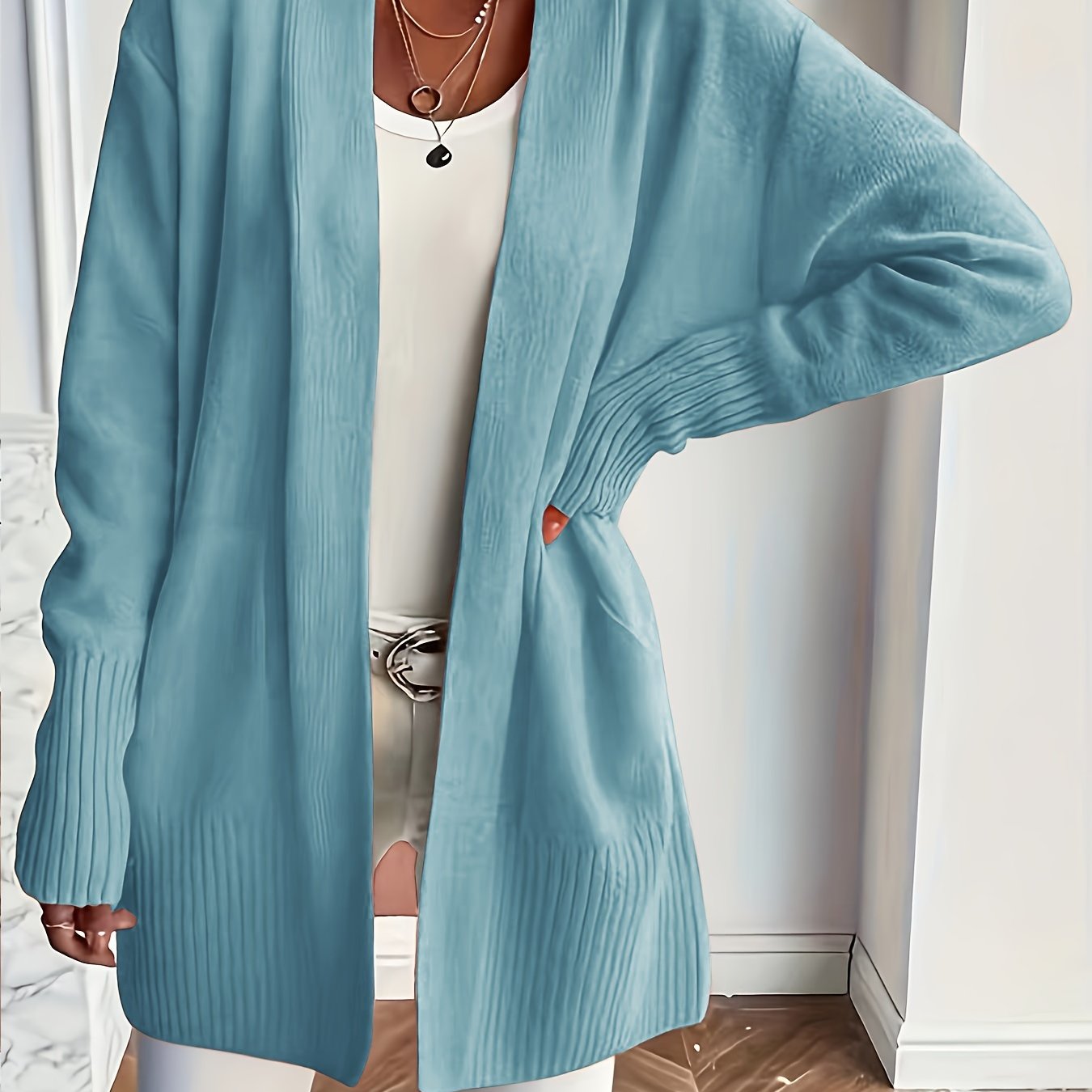 [Cozy Cardigan] Cozy Yellow Women's Knit Cardigan | Long Sleeve, V - Neck, Loose Fit, Fall & Winter Stylish Pullover, Autumn Winter Apparel, Vibrant Cardigan, Knit Construction, Cardigan Sweater - veyora