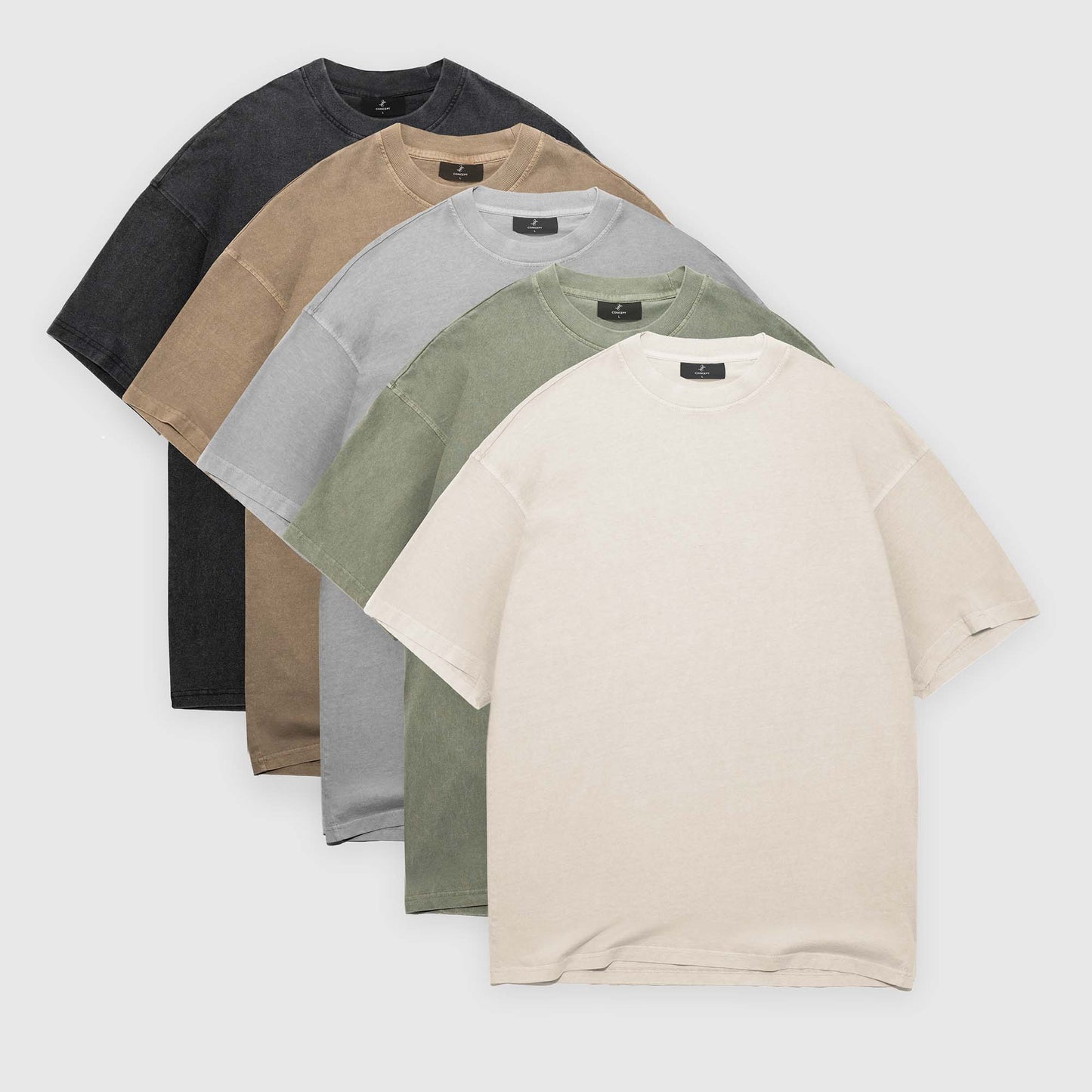 Staple 5-Pack 2.0 – 250GSM Heavy Loose Fit Wash T-Shirt