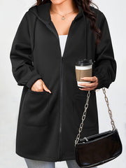 A Stylish, Relaxed, And Versatile Solid Color Women'S Cardigan with a Hood And Zipper Pockets - veyora