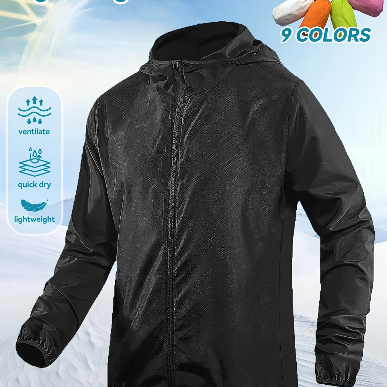 Men's & Women's Lightweight High Quality Hooded Jacket - Quick - Dry Summer Outdoor Sun Shirt with Pockets for Hiking, Climbing, Running, Golf - 9 Color Options, Climbing Apparel | Stylish Functional Wear | Breathable Fabric, Hiking Accessories - veyora