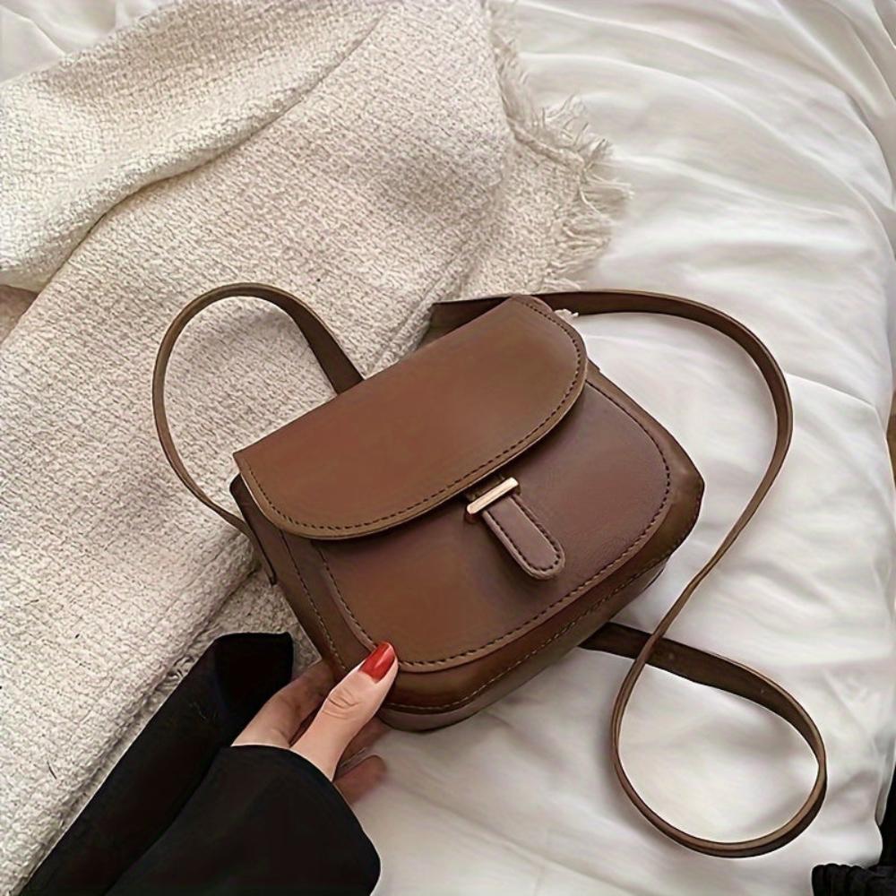 Aria™ Retro Grace | Elegant Saddle Crossbody Bag - veyora