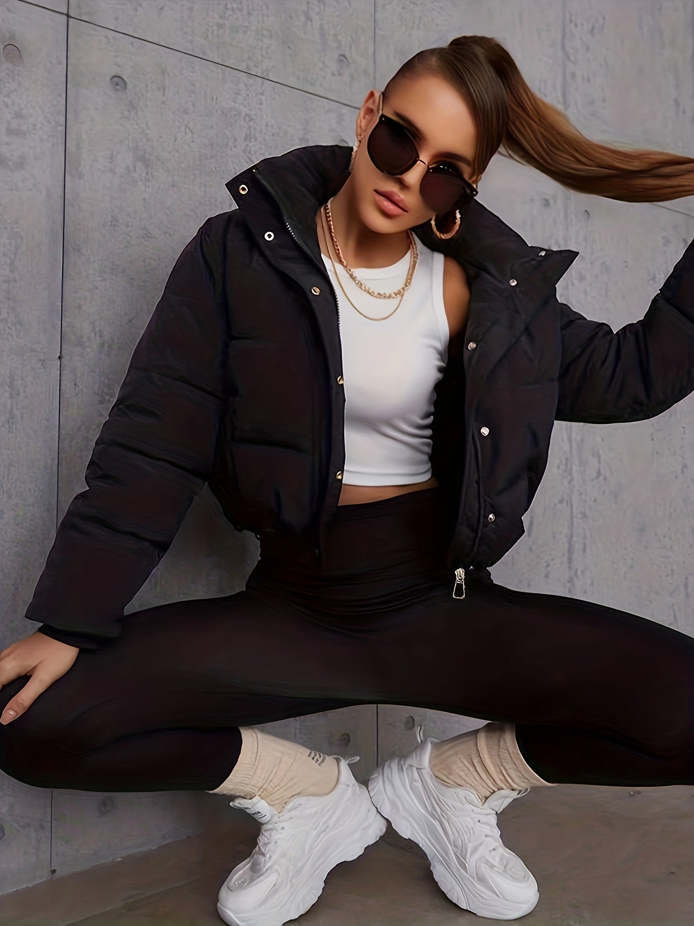 Directional Fashion Casual Autumn Winter Warm Padded Thickened Hooded Jacket - veyora