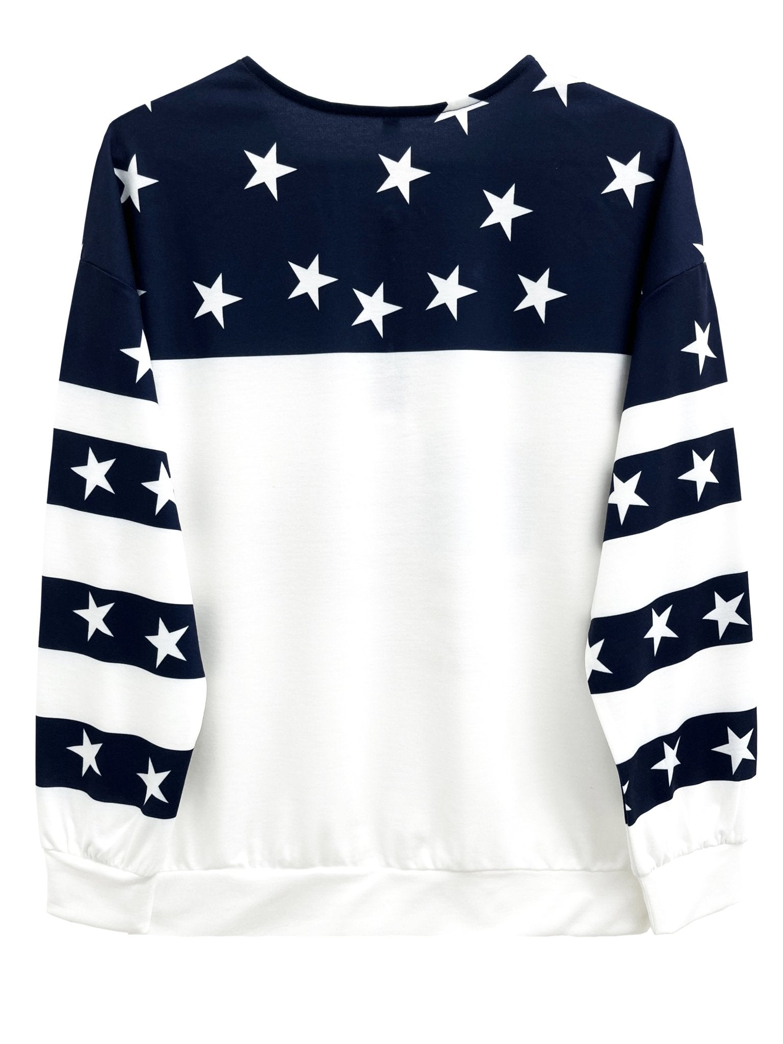 Sweatshirts for Women Women's Fashion Warm Soft Sweater Top Casual Stripe Printed Pullover Top Shirt Loose - veyora