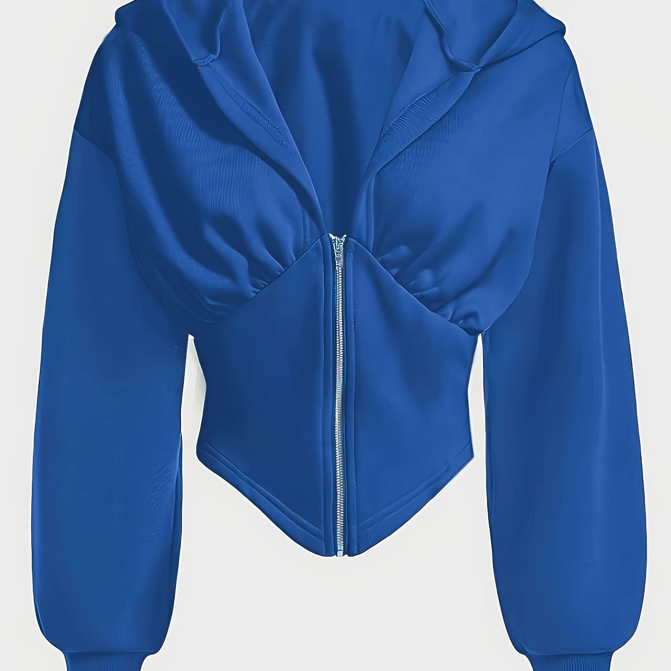 Zippered Color - Blocked Hoodie, Casual Long - Sleeve Sweatshirt, Women'S Apparel - veyora
