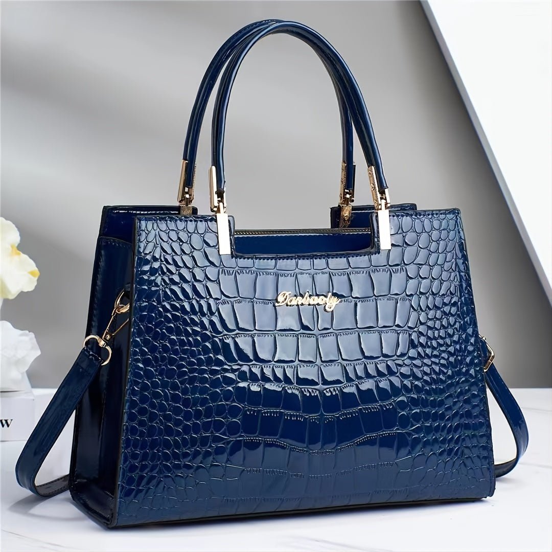 Brooklyn™ Shine | Croc - Embossed Luxury Bag - veyora