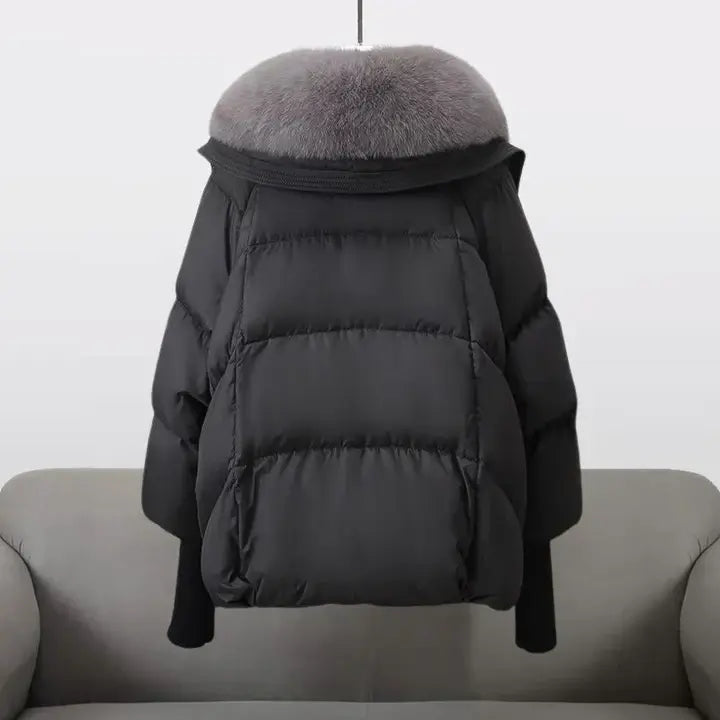 Winter Coat with Luxurious Fur Collar