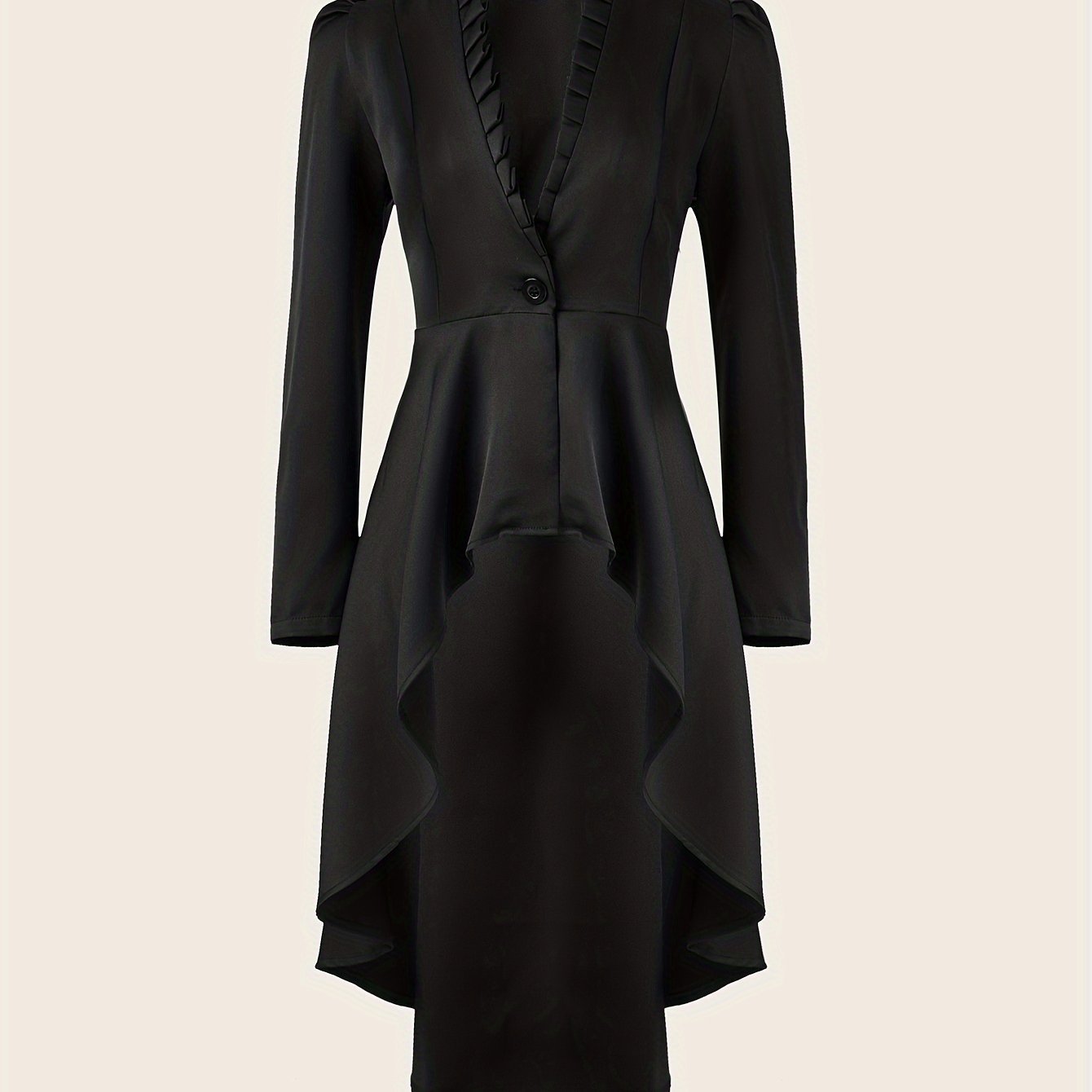 Women'S Classic Steampunk Long Jacket Cape Top - veyora