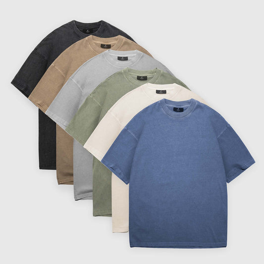 Wardrobe 6-Pack 2.0 – 250GSM Heavy Loose Fit Wash T-Shirt