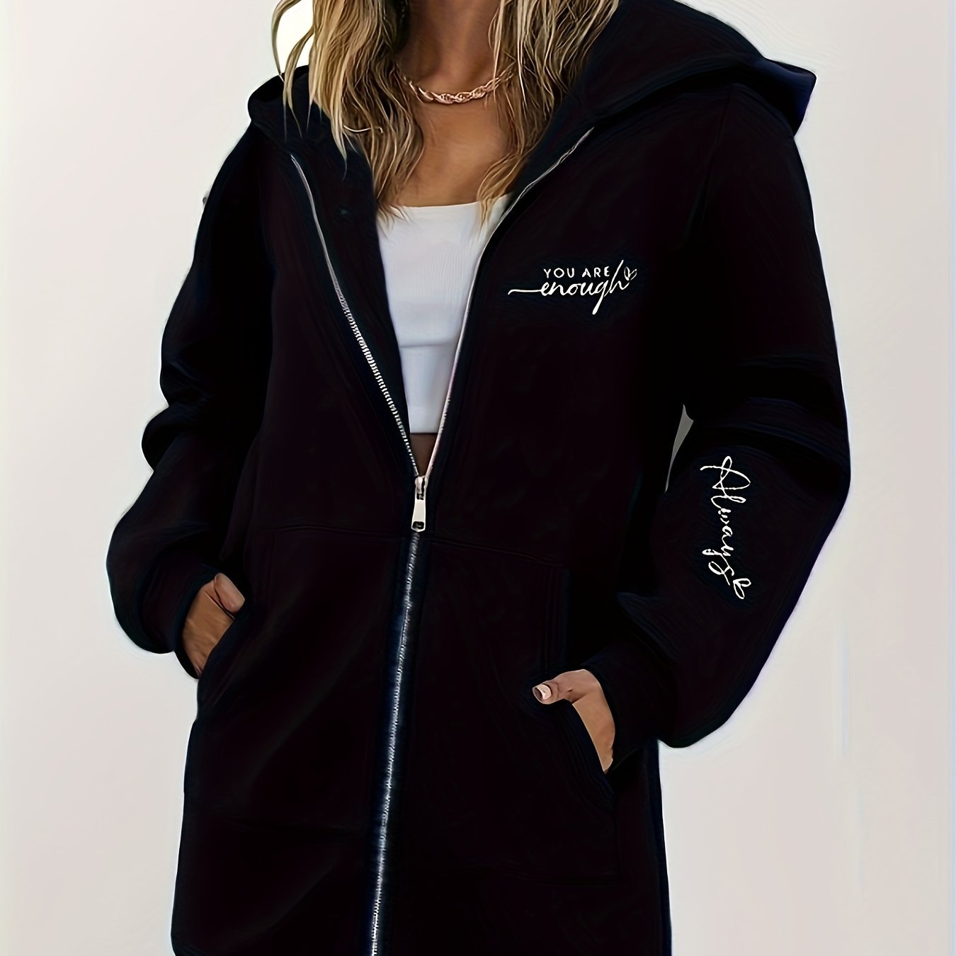 Women'S Fashion Zip - Up Hoodie - veyora