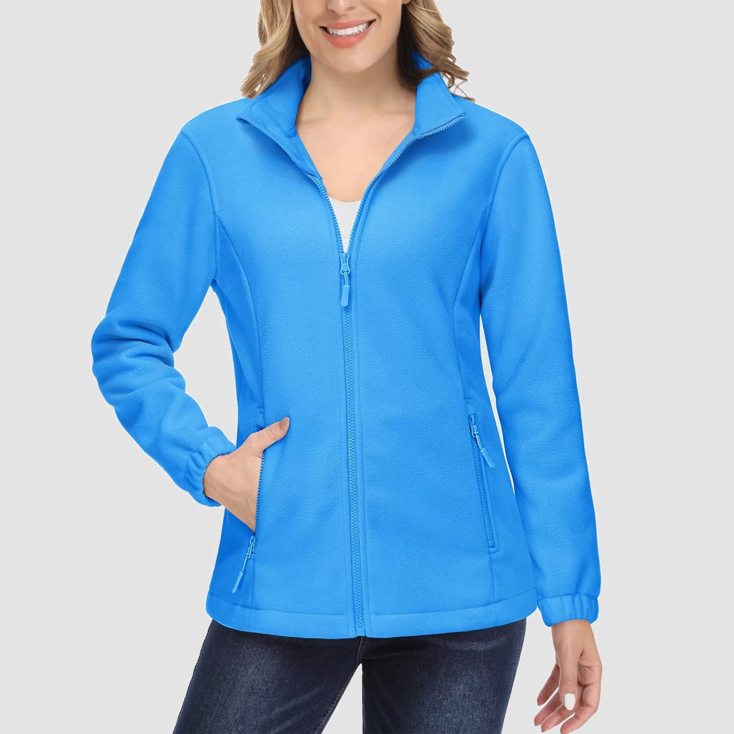 Women's Fleece Jacket - Soft & Warm Zip-Up Winter Coat