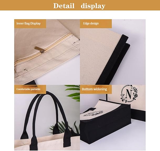 Harper™ - Letter Personalized Tote Bag - veyora