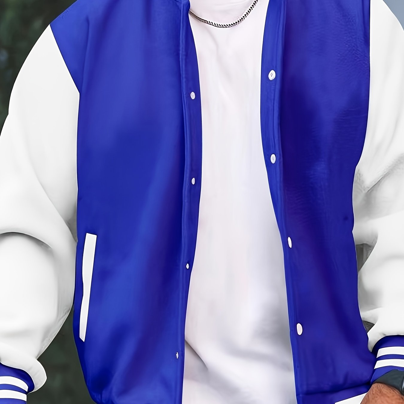 Men's Casual School Team Jacket, Spring and Autumn Fashion Button Baseball Collar Jacket - veyora