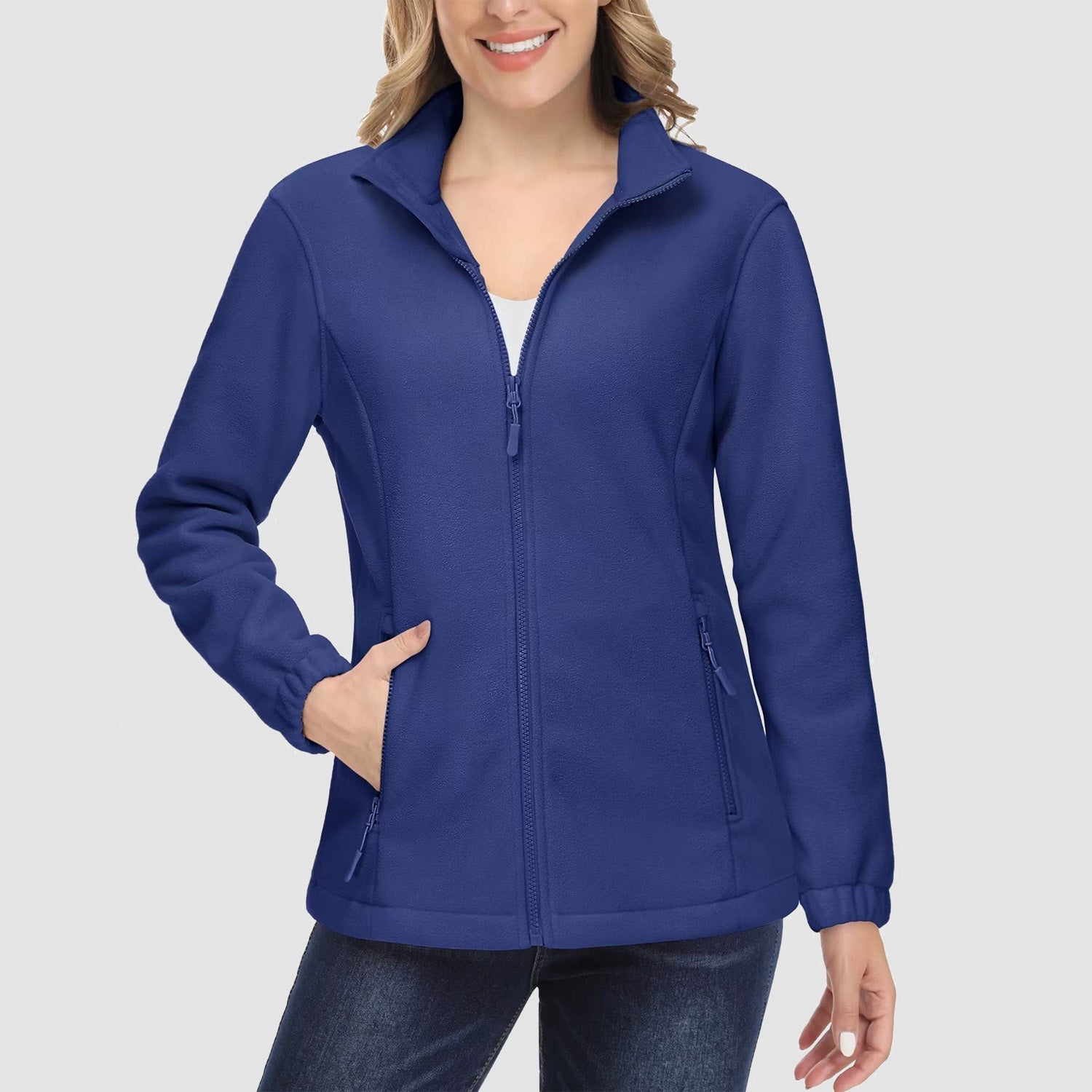 Women's Fleece Jacket - Soft & Warm Zip-Up Winter Coat