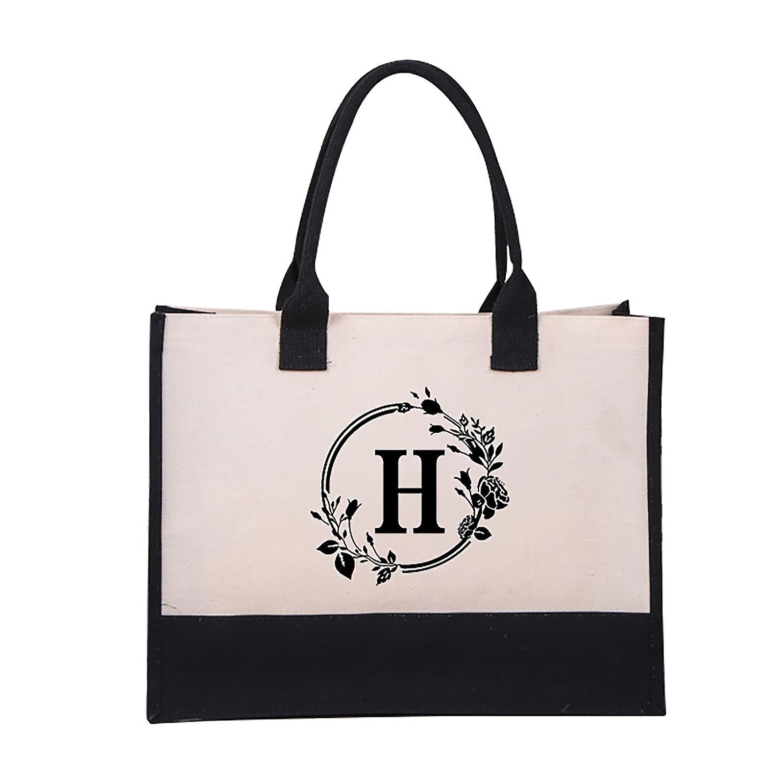 Harper™ - Letter Personalized Tote Bag - veyora