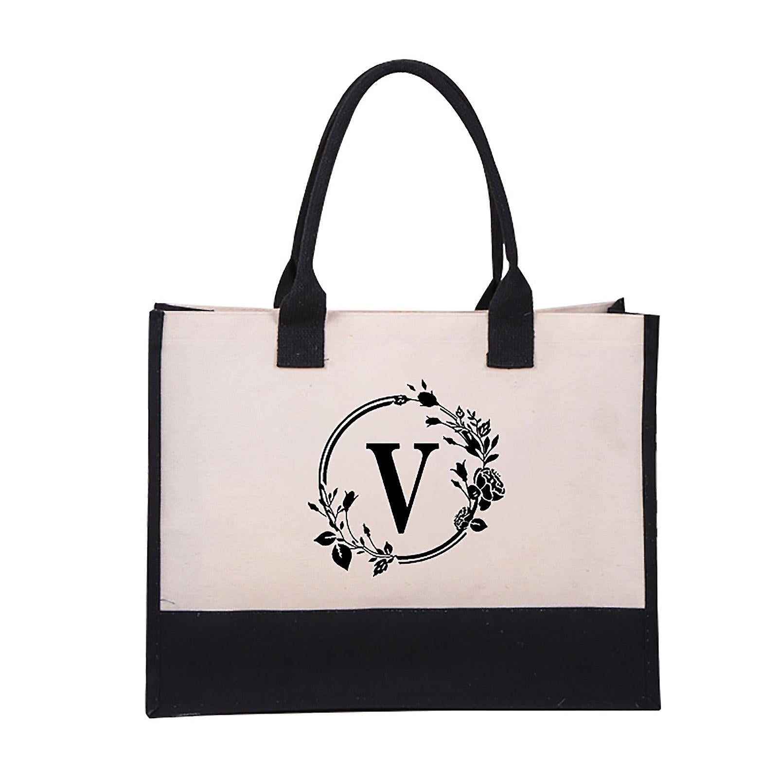 Harper™ - Letter Personalized Tote Bag - veyora
